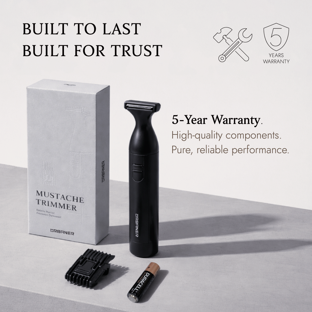 Mustache Trimmer for Men, Battery Operated