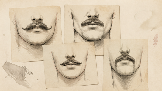 Mustache Styles by Face Shape: Round, Square, Oval, Long