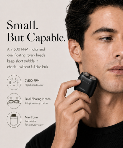 Mini Electric Shaver for Men, Palm-Sized and Travel-Ready