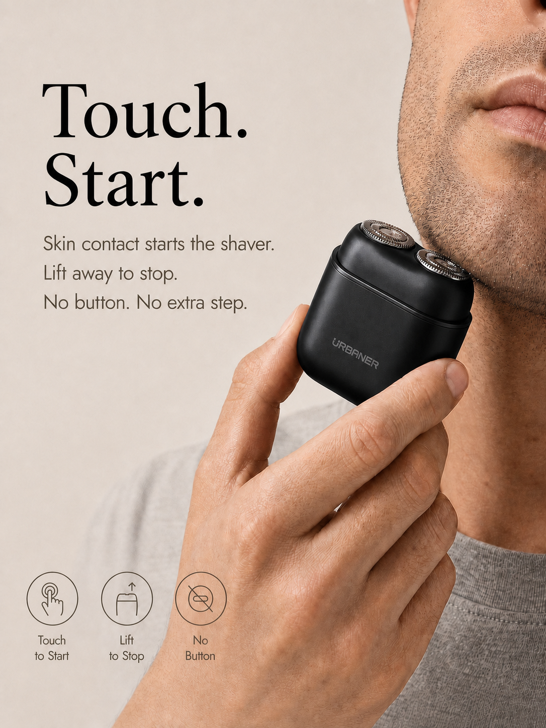 Mini Electric Shaver for Men, Palm-Sized and Travel-Ready
