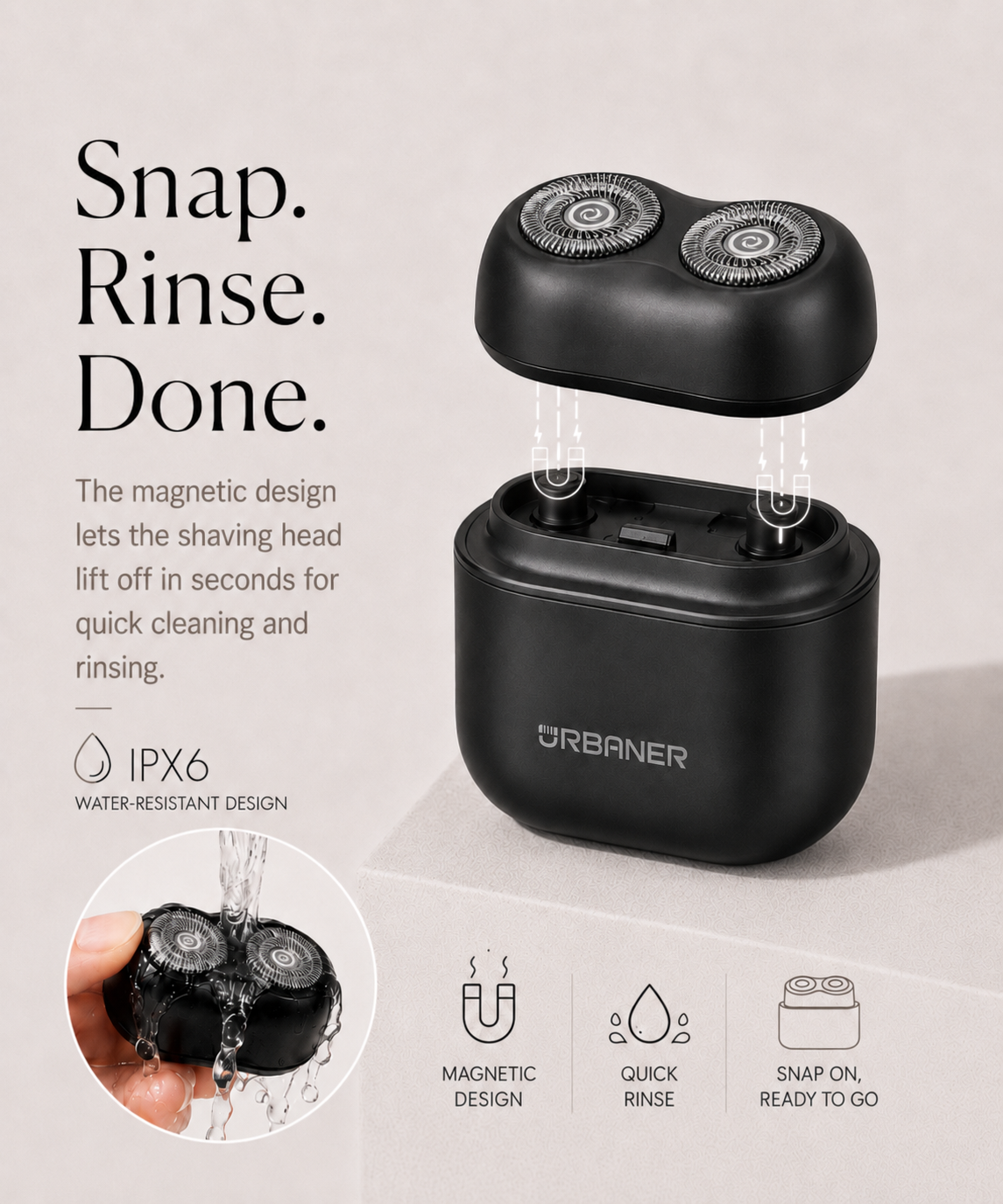 Mini Electric Shaver for Men, Palm-Sized and Travel-Ready