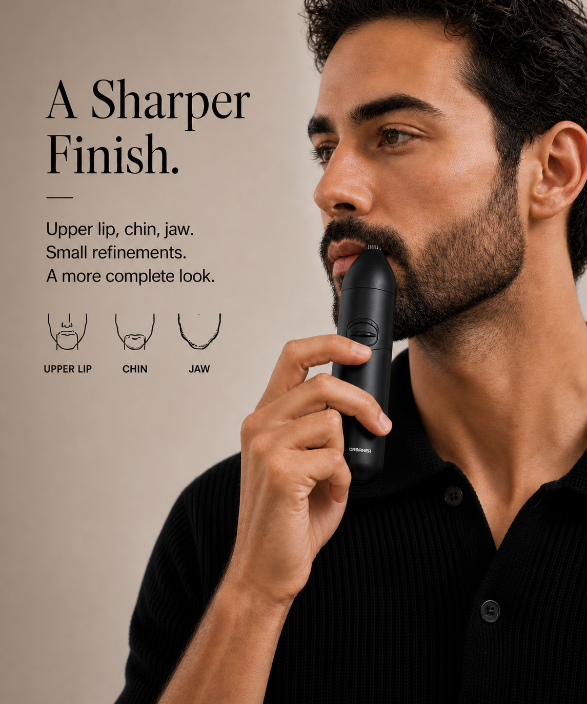 Dual-Head Beard & Mustache Trimmer for Men