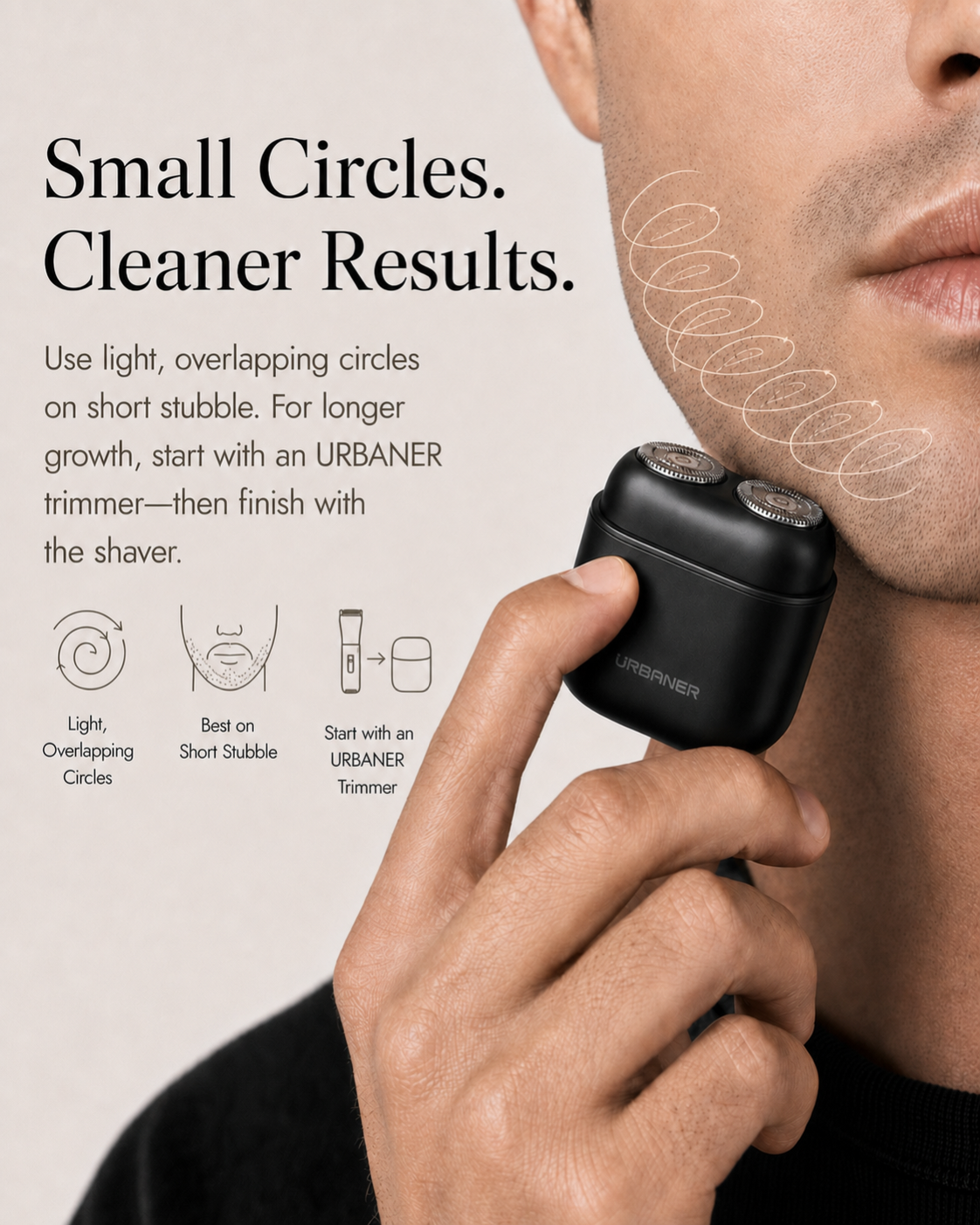 Mini Electric Shaver for Men, Palm-Sized and Travel-Ready