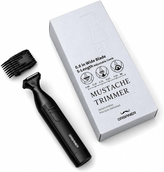 Mustache Trimmer for Men, Battery Operated
